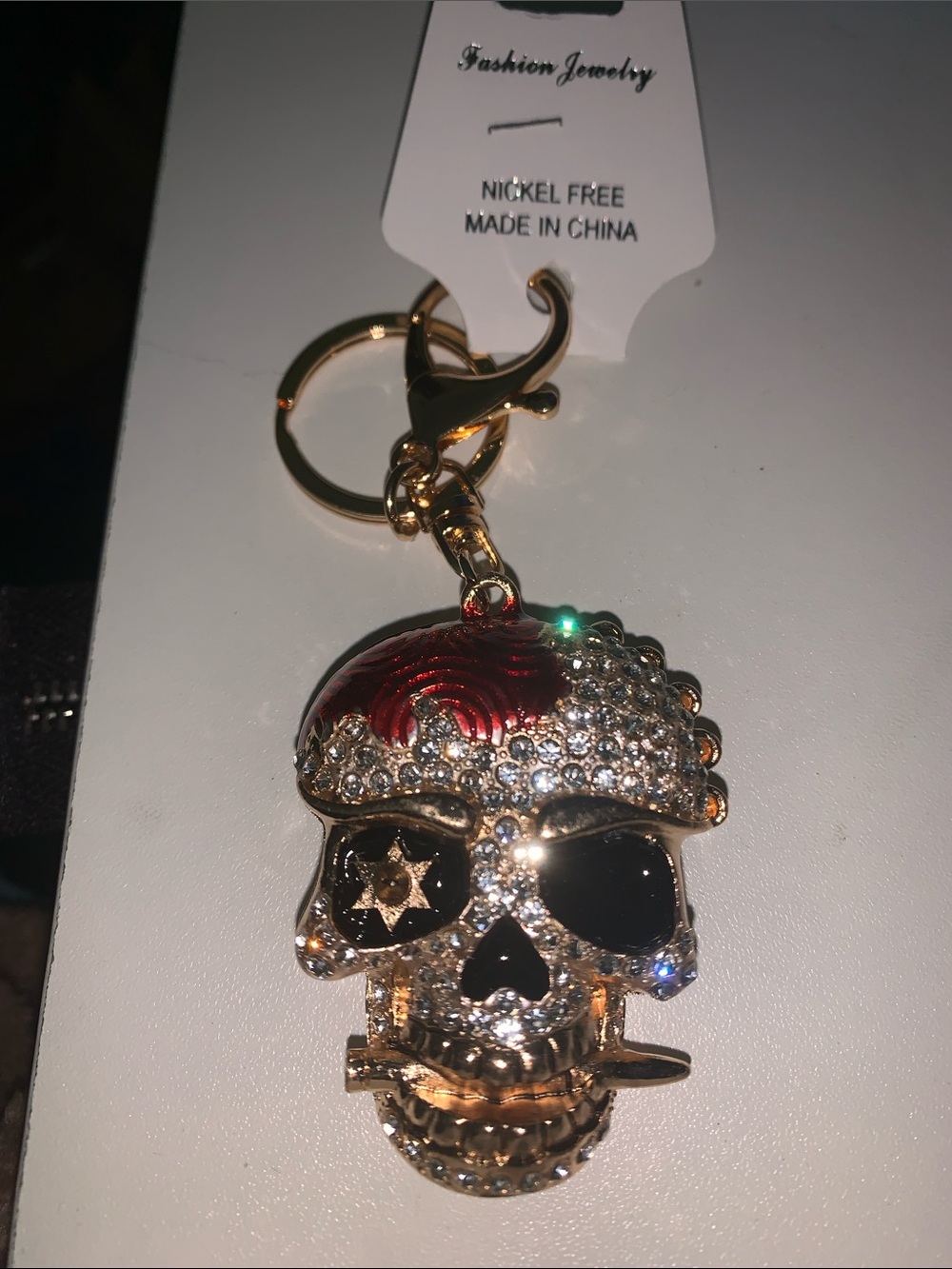 Crystal Skull purse/bag charm Keychain